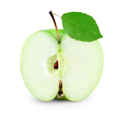 Apple with leaf
