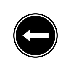 Left arrow flat icon