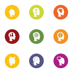 Smart choice icons set. Flat set of 9 smart choice vector icons for web isolated on white background