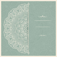 Vintage greeting card. Luxury ornament template. Great for invitation, flyer, menu, brochure, postcard, background, wallpaper, decoration, or any desired idea.