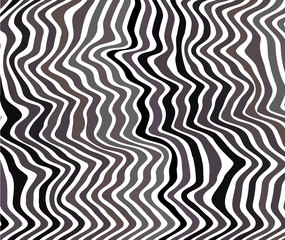 Naklejka premium Abstract background. Wave line pattern for fabric. black-and-white Graphic vector backdrop