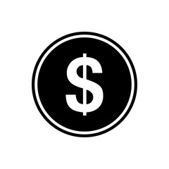Dollar flat icon, currency icon