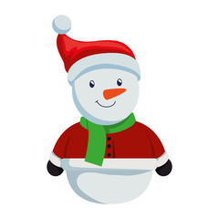 merry christmas snowman character