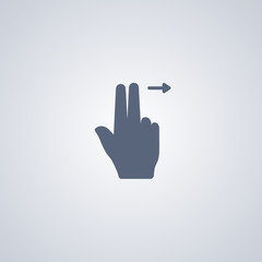Obraz premium Double-tap right, vector best flat icon