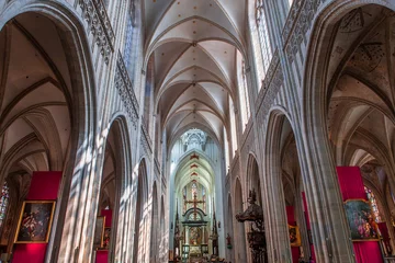 Keuken spatwand met foto Notre dame d'Anvers cathedral, Anvers, Belgium © photogolfer