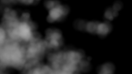 Smoke on black background. White smoke. 4k illustration.