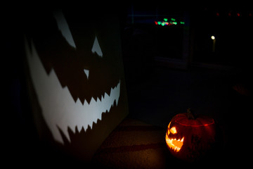 Halloween pumpkin projection