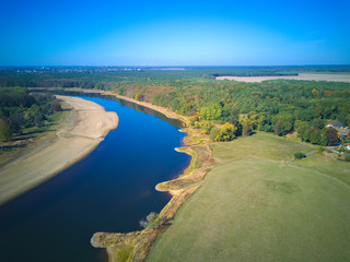 Elbe. Vogelperspektive.