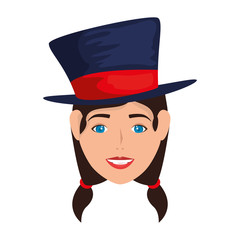 young woman with christmas elegant hat