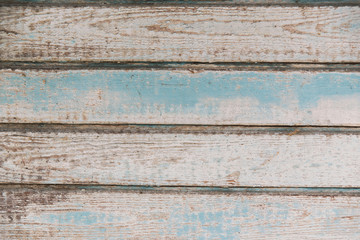 Old brown blue wooden background with planks.