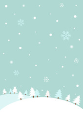 Naklejka premium Snowy winter hills.Winter background