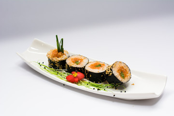 food dish sushi cocktails
