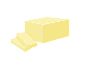 Butter vector illustration isolated on white background.