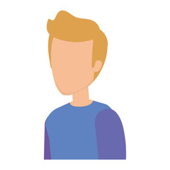 young and casual man character