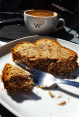 Banana bread breakfast