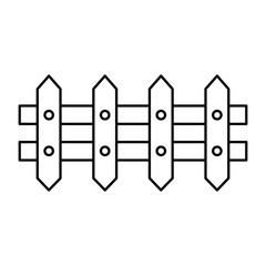 wooden fence isolated icon