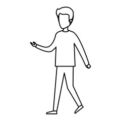 young and casual man character