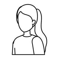 beautiful and young woman character