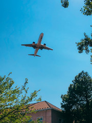 Airplane on the sky