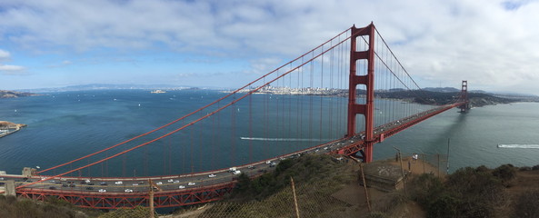Panorama of Golden Gate Bridge San Francisco panoramic