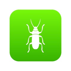 Beetle bug icon digital green for any design isolated on white vector illustration