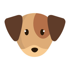 cute little dog head character