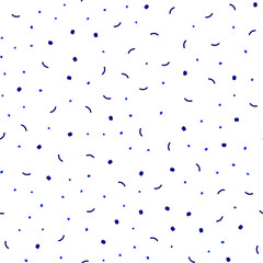 Dark BLUE vector seamless backdrop with dots and lines.