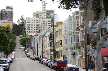 Fototapeta na wymiar Une rue dans San Francisco (USA)