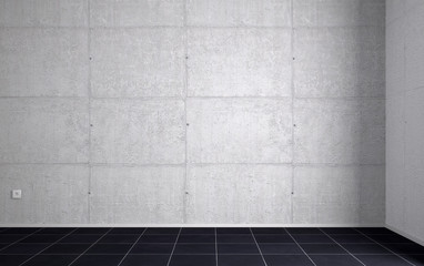 Leerer Raum - Sichtbetonwand