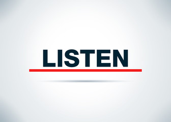 Listen Abstract Flat Background Design Illustration