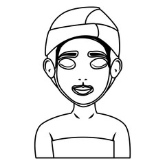 beautiful woman in treatment facial