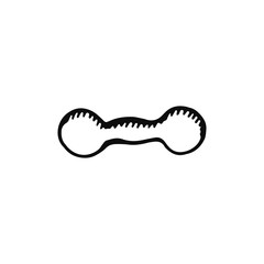 dumbbell sport fitness icon. sketch isolated object