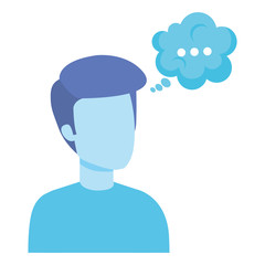 man with speech bubble