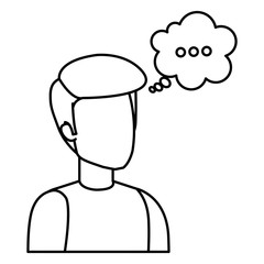 man with speech bubble