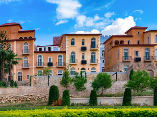 Obraz premium Old houses in the city