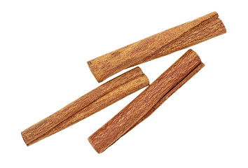 Cinnamon sticks isolated on white background