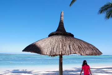 détente sur une plage à l'île Maurice