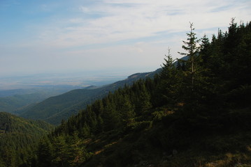 View of Carpathians, Fagaras Mountains of Transylvania, Romania