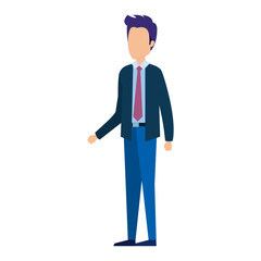 elegant businessman avatar character
