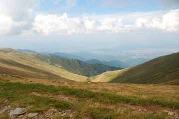 Beautiful and wild nature of Carpathians, Fagaras Mountains of Transylvania, Romania