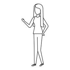 beautiful and young woman character