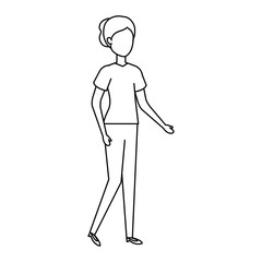 beautiful and young woman character