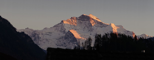 Jungfrau im Sonnenuntergang, Interlaken, 22102016