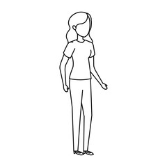 beautiful and young woman character