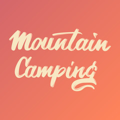 Obraz na płótnie Canvas Camping lettering