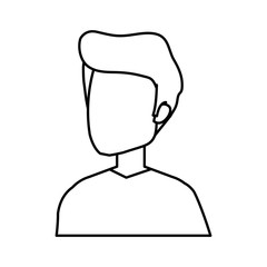 young and casual man character