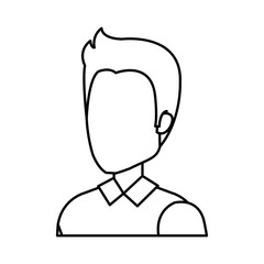 young and casual man character
