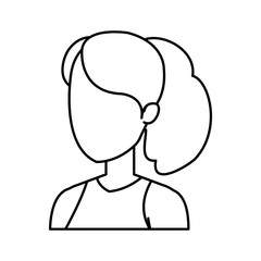 beautiful and young woman character