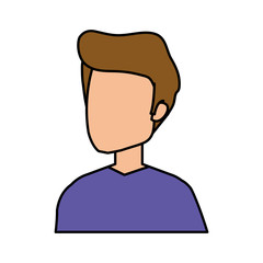 young and casual man character