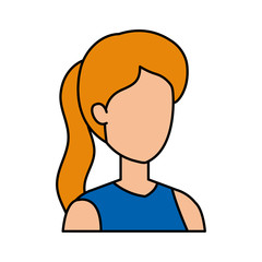 beautiful and young woman character